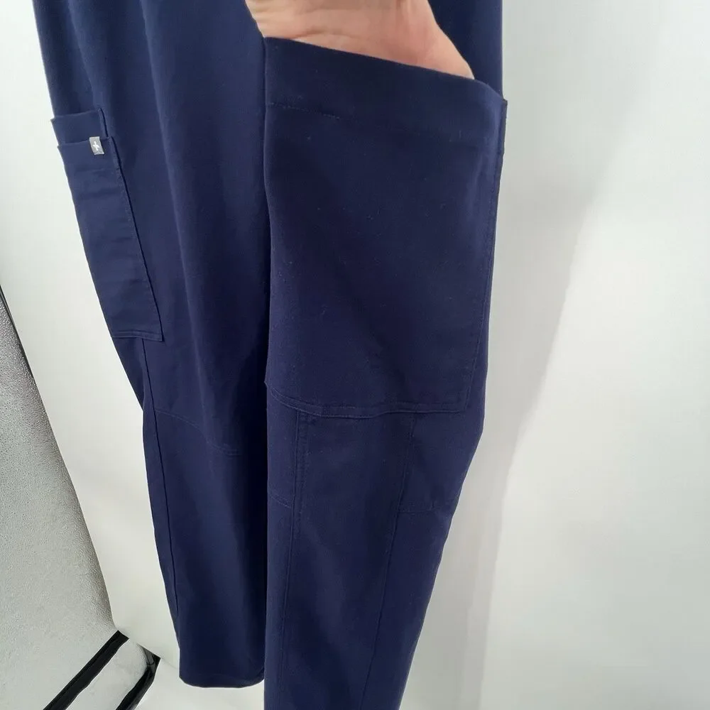Figs Technical Collection Mens Axim Cargo Scrub Pants Sz XL Blue Medical Nurse